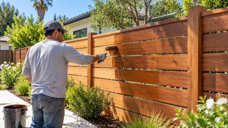 Fence Staining services in Bakersfield, California